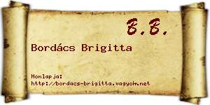 Bordács Brigitta névjegykártya